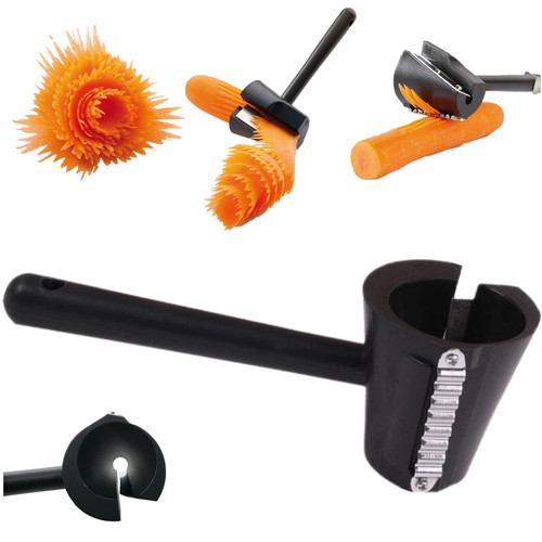 Creative Stainless Steel Spiral Funnel Flower Roller, 1/2Pcs Carrot Peeler Fruit Peeler, Carrot Spiral Shred Slicer, Carrot Vegetable Cutter Spiral Slicer, Flower Roller Peeler Spiral Knife (1pc)