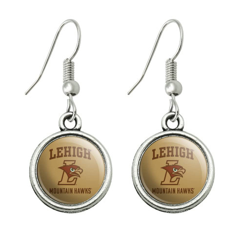 Lehigh University Mountain Hawks Logo Novelty Dangling Drop Charm Earrings