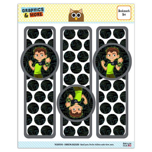 Ben 10 Ben Tennyson Set of 3 Glossy Laminated Bookmarks
