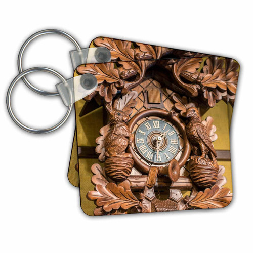 3dRose Key Chains Cuckoo clock, Rothenburg, Germany (kc-188523-1)