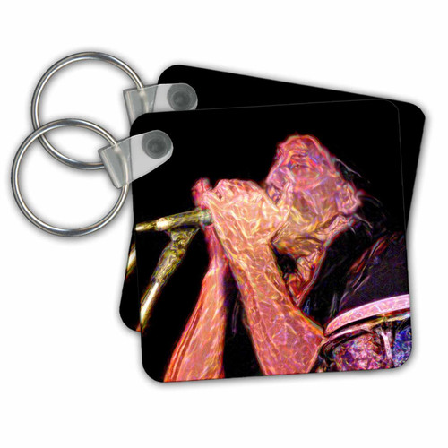 3dRose Key Chains harmonica player artistic (kc-164308-1)