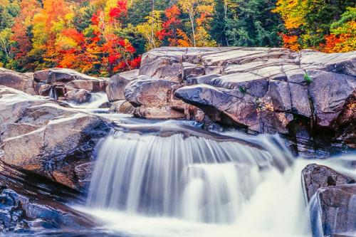 Swift River in Autumn White Mountains of New Hampshire Photo Photograph Cool Wall Decor Art Print Poster 24x16
