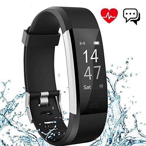 Fitness Tracker Aneken IP 67 Waterproof Smart Bracelet with Heart Rate Monitor Activity Health Tracker Fitness Wristband Pedometer with Sleep Monitor Smart Watch for iPhone and Android Smart phones