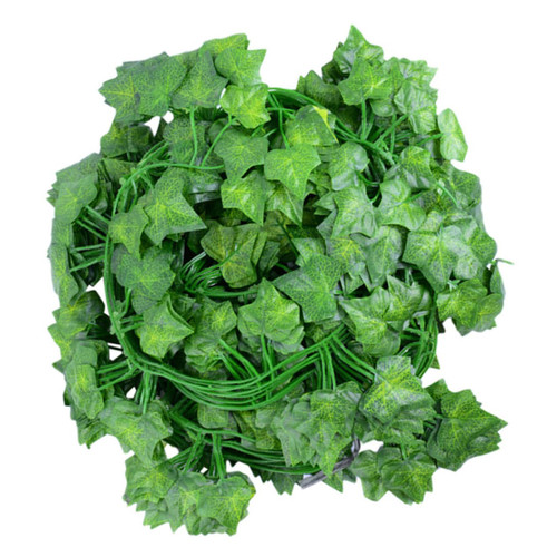 Zerodeko 12pcs Artificial Rattan Leaves Fake Ivy Vine Fake Hanging Plants Vines Faux Ivy Vine Garland Plant Greenery Decor Garland for Wedding Fabric Artificial Leaf Green Dill