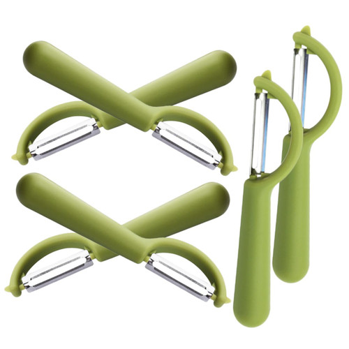 FELTECHELECTR 6pcs Fruit Corn Peeler Mango Slicer Household Vegetable Peeler Metal Fruit Peeler Portable Potato Peeler Carrot Peelers Cabbage Carrot Home Tools Printable Pp Plane