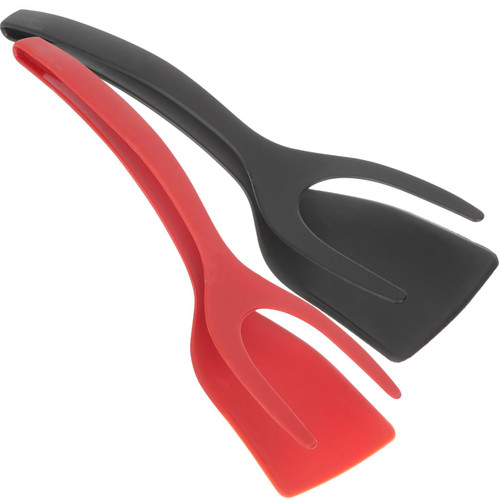 VOSAREA 2 in 1 Grip and Flip Spatula Tong: 2pcs Egg Flipper Turner Egg Spatula Flipper Kitchen Toaster Tong for Steak Omelette Pancake Egg Frying BBQ VOSAREA 2 in 1 Grip and Flip Spatula Tong: 2pcs Egg Flipper Turner Egg Spatula Flipper Kitchen Toaster Tong for Steak Omelette Pancake Egg Frying BBQ