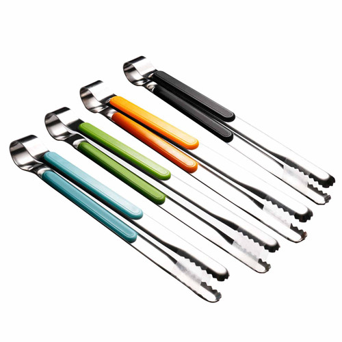 4Pcs Kitchen Tongs, 10'' Stainless Steel Cooking Tongs High Heat Resistant Grill Tongs for Cooking/Grilling, Non-slip Comfort Grip