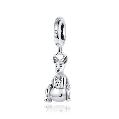 BEEUVIP Mother and baby kangaroo Dangle Charm 925 Sterling Silver Bead for Charm Bracelets and Necklaces with 5A Cubic Zirconia, Birthday Mothers Day Jewelry Gifts Women Girls BEEUVIP Mother and baby kangaroo Dangle Charm 925 Sterling Silver Bead for Charm Bracelets and Necklaces with 5A Cubic Zirconia, Birthday Mothers Day Jewelry Gifts Women Girls