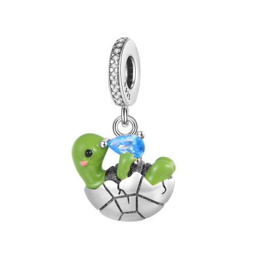 BEEUVIP Green Turtle dangle Charm 925 Sterling Silver Bead for Charm Bracelets and Necklaces with 5A Cubic Zirconia,Jewelry Gifts Women Girls BEEUVIP Green Turtle dangle Charm 925 Sterling Silver Bead for Charm Bracelets and Necklaces with 5A Cubic Zirconia,Jewelry Gifts Women Girls