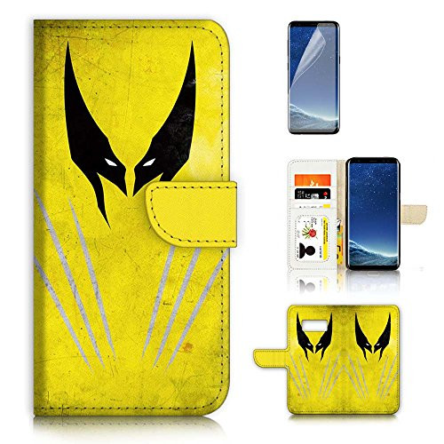 (For Samsung S8 Plus, Galaxy S8+) Wallet Case Cover A20035 Wolverine Super Hero