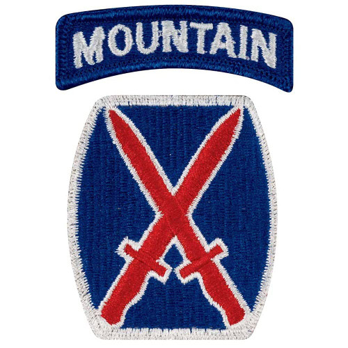 10th Mountain Division Patch Color AGSU