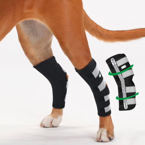 Dog Rear Leg Hock Brace, Pair of Canine Dog Leg Joint Wraps Compression Brace Protects Wounds, Heals and Prevents Injuries and Sprains Helps with Loss of Stability Caused by Arthritis Dog Rear Leg Hock Brace, Pair of Canine Dog Leg Joint Wraps Compression Brace Protects Wounds, Heals and Prevents Injuries and Sprains Helps with Loss of Stability Caused by Arthritis
