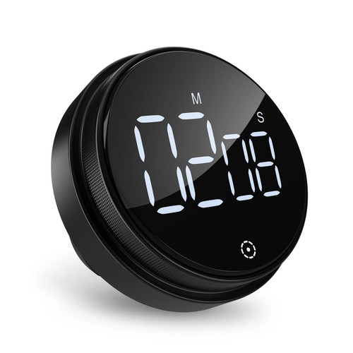 LOFICOPER Digital Kitchen Timer, Magnetic Countdown Countup Timer, Classroom Timer with Large LED Display, Adjustable Volume, Non -Slip Design, for Cooking, Baking, Studying, Fitness