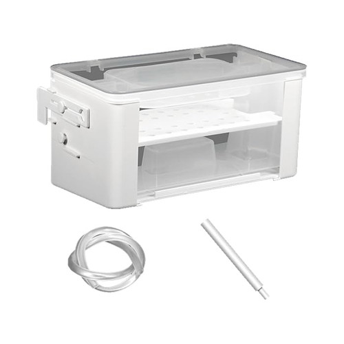 XINYUWZ Fish Tank Waterfall Filter Turtle Tank Filter Box Turtle Water Filter Fish Tank Accessories Trumpet Accessories Clip- on Pond Filter Fish Tank Purifier Aquarium Tank Filter White