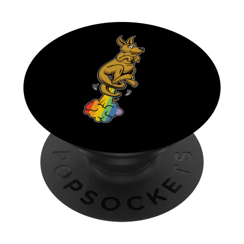 Funny Kangaroo Marsupial Australia - Wildlife Rainbow Fart PopSockets Standard PopGrip