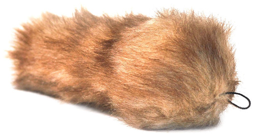 ZippyPaws Bushy Throw Squeaky No Stuffing Plush Dog Toy, Fox