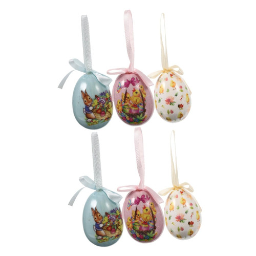 BESTOYARD 6 Pcs Foam Easter Eggs Easter Ornaments for Tree Festival Pendant Decor Easter Egg Ornaments for Tree Mini Easter Egg Ornaments Easter Egg Door Adorn Crafts Artificial