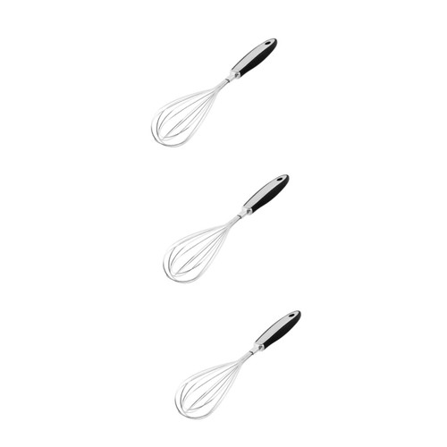 3pcs Whisk Blenders Metallic Balloons Milk Frother Hand Held Beaters for Hand Mixer Blender Handheld Egg Beater Tool Stainless Steel Egg Beater Kitchen Egg Beater Non-slip Bread