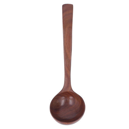 Wooden Soup Ladles, Long Kitchen Cooking Spoon Wood Cooking Spoons Wooden Serving Spoon Large Deep Serving Spoons Long Handle Wooden Ladle for Soup(B)