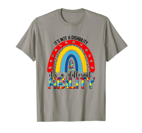 Rainbow Autism It's Not A Disability Its A Different Ability T-Shirt