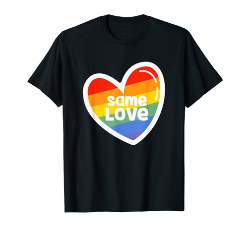 Love Lesbian Gay Rainbow Heart Equality LGBT Gift T-Shirt Love Lesbian Gay Rainbow Heart Equality LGBT Gift T-Shirt