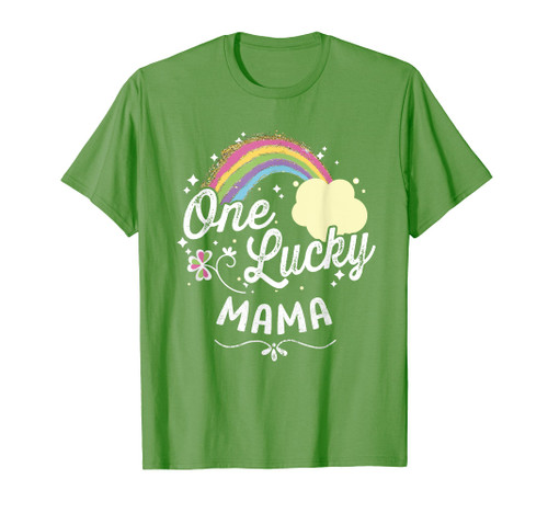 One Lucky Mama St. Patricks Day Cute Rainbow Family Matching T-Shirt