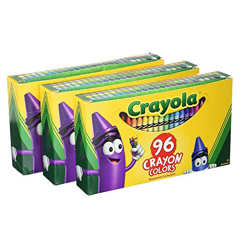 Crayons, Sharpener Included, 96 Colors (Pack of 3)