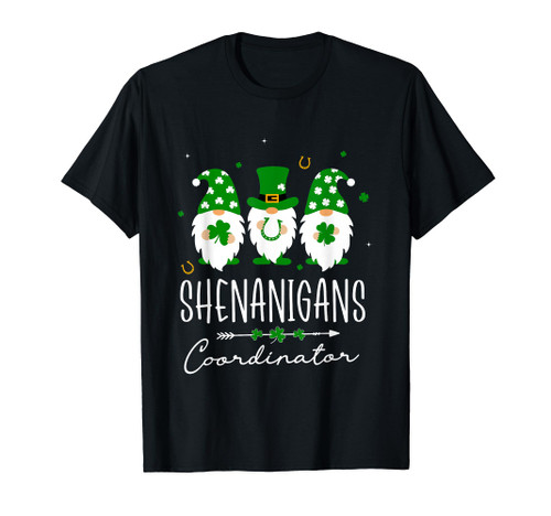 Shenanigans Coordinator St Patricks Day Gnomes Shamrock T-Shirt Shenanigans Coordinator St Patricks Day Gnomes Shamrock T-Shirt