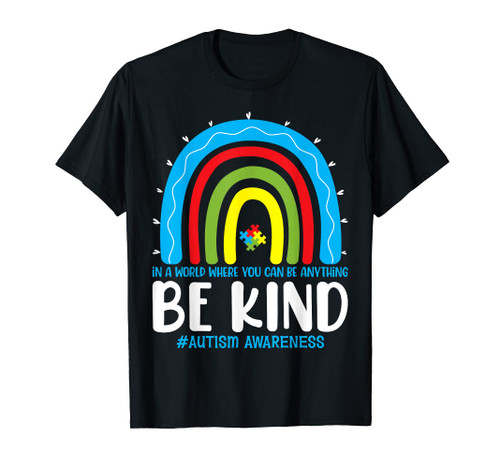 Be Kind Autism Awareness Rainbow Leopard Choose Kindness T-Shirt