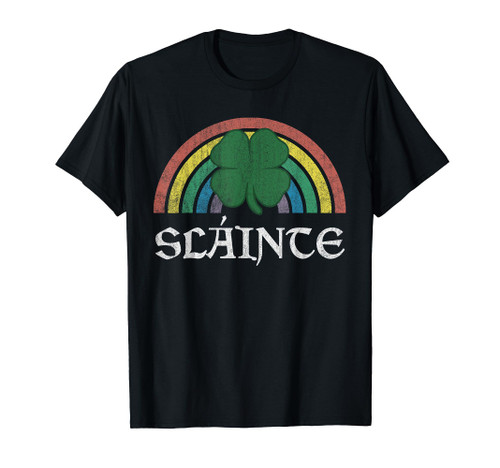 Slainte Shamrock St. Patrick's Day Saint Paddy's Rainbow T-Shirt Slainte Shamrock St. Patrick's Day Saint Paddy's Rainbow T-Shirt