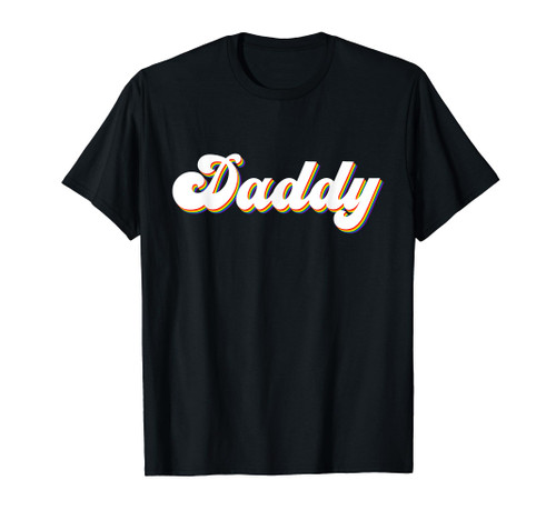 Daddy Gay Pride Month LGBTQ Fathers Day Rainbow Flag Queer T-Shirt