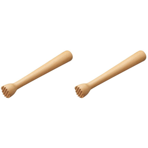 Hemoton 2 Pcs Beech Juicer Drink Muddler Round Head Muddler Ice Hammer Mallet Wooden Pestle Muddler Fruit Crusher Garlic Crusher Beech Pestle Bar Fruit Muddler Cocktail Wine re-usable