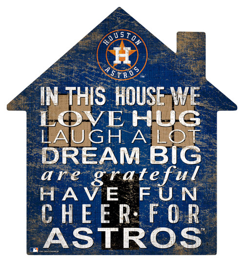 Fan Creations MLB Houston Astros Unisex Houston Astros House Sign, Team Color, 12 inch