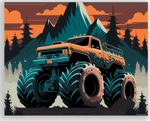 Inspirational Wall Art Co. - Mountains | Monster Truck Posters For Boys Room - Monster Truck Bedroom Wall Art - Boys Room Decor - Posters for Room | 11x14 Inches Unframed Inspirational Wall Art Co. - Mountains | Monster Truck Posters For Boys Room - Monster Truck Bedroom Wall Art - Boys Room Decor - Posters for Room | 11x14 Inches Unframed
