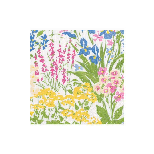 Caspari Meadow Flowers Paper Cocktail Napkins - 20 Per Package