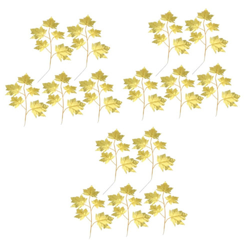 Abaodam 15 Pcs Home Decor Artificial Autumn Pumpkin Maple Leaf Berry Artificial Maple Leaves Berry Artificial Maple Leaf Fake Fall Maple Leaf Mixed Faux Leaves Decorations Wedding