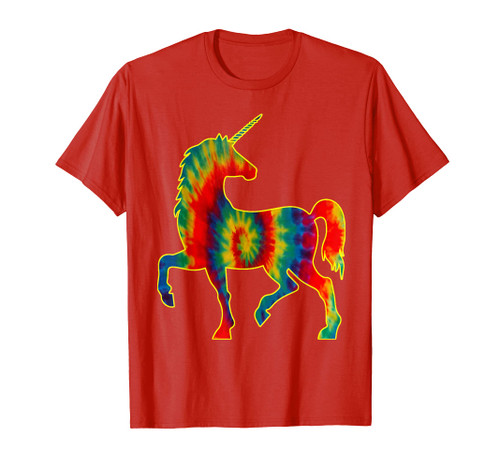 Tie-Dye Unicorn Color Magical Horse Cute Silhouette Rainbow T-Shirt