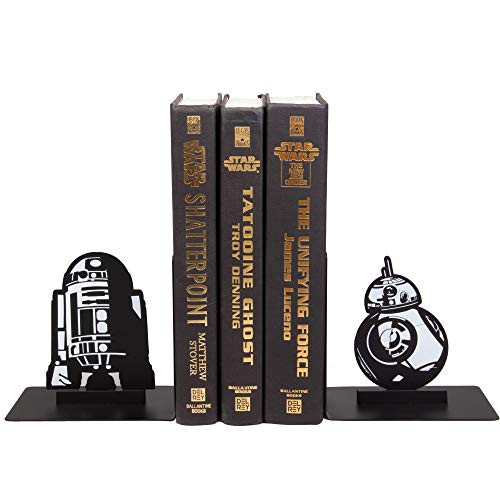 Seven20 Star Wars Droid Bookends - Decorative Metal R2-D2 and BB-8 Designs