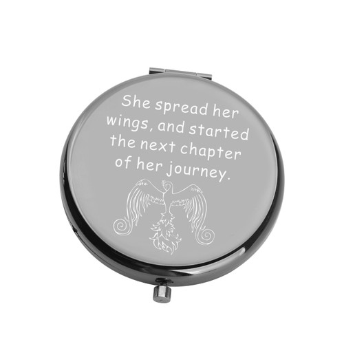 UJIMS Inspirational Phoenix Gifts New Beginning Compact Makeup Mirror Rising Phoenix Gifts Phoenix Bird Pocket Mirror (PhoenixBlackMirror)