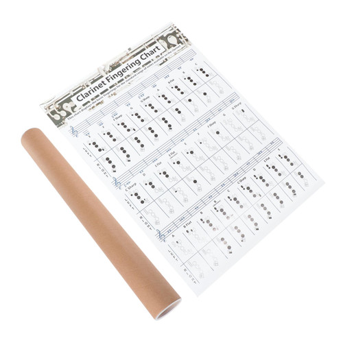 SAFIGLE 1pc Clarinet Chord Score Chord Chart Beginner Clarinet Training Guide Clarinet Reference Chart Clarinet Fingering Diagram Clarinet Chord Chart Poster Coated Paper Instrument Music