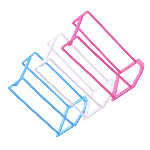 HOMSFOU 3pcs Clothes Storage Rack Portable Garment Rack White Clothes Hanger Closet Hanger Organizer Clothes Hanger Stacker Clothes Hanger Storage Rack White Hangers Plastic Shelf Clothing