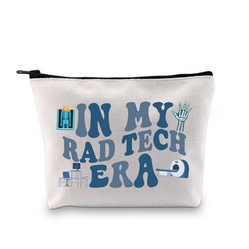XYANFA Rad Tech Makeup Bag Rad Tech Gifts Xray Tech Gift Radiology Tech Week Gifts Radiologic Technologist Cosmetic Bag In My Rad Tech Era (RAD TECH ERA)