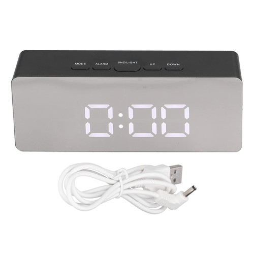 Gavigain Desk Alarm Clock, Digital Clock LED Alarm Clock for Bedroom LED Mirror Alarm Clock Rectangular Digital Clock with Temperature Display for Bedroom Gavigain Desk Alarm Clock, Digital Clock LED Alarm Clock for Bedroom LED Mirror Alarm Clock Rectangular Digital Clock with Temperature Display for Bedroom