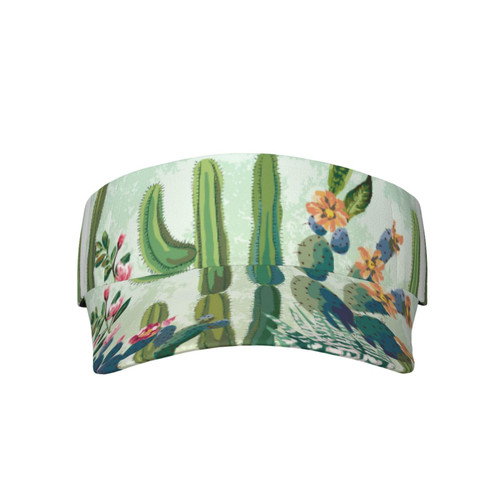 Tropical Cactus Sun Visor Hat Womens Men,Adjustable Summer Sun Hats Beach Hat Sport Cap