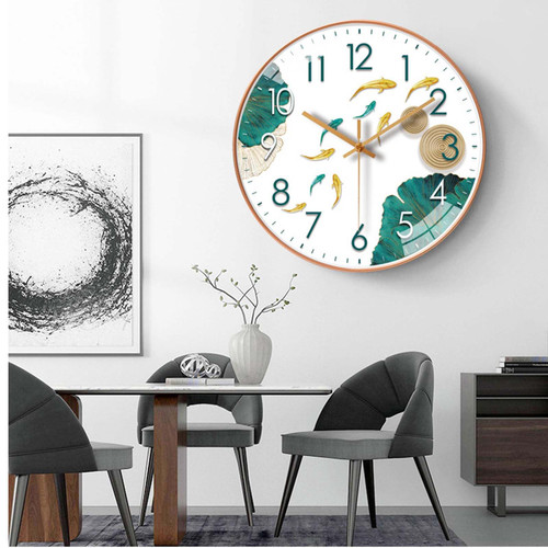 Uscallm Wall Clock, 7.8 Inch Silent Non-Ticking Wall Clocks Battery Operated, Bohemian Decorative Wall Clock, Transparent Decorative Analog Wall Clock for Living Room Bedroom Office