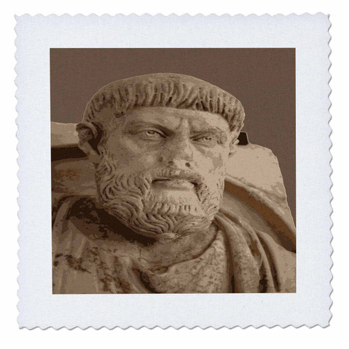 3dRose Aristotle Greek Philosopher Statue - Quilt Squares (qs_356625_5)
