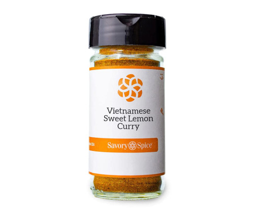 Savory Spice Vietnamese Sweet Lemon Curry - Lemongrass Yellow Curry Powder Seasoning | Season Meats, Seafood, Tofu or Veggies - Make Lemon Curry Sauce (Medium Jar - Net: 2.15 oz)