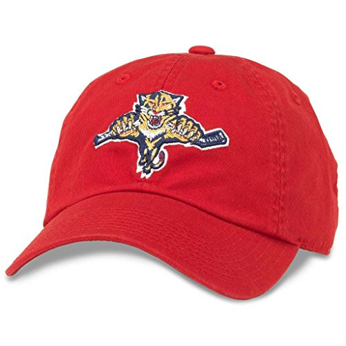 American Needle Blue Line NHL Team Dad Hat, Florida Panthers, Red (40742A-FLP) American Needle Blue Line NHL Team Dad Hat, Florida Panthers, Red (40742A-FLP)