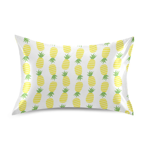 Blueangle Pineapple Satin Pillowcase for Hair and Skin Silk Pillowcase, Queen Size(20x30 inches) - Slip Cooling Satin Pillow Covers with Envelope Closure?427?