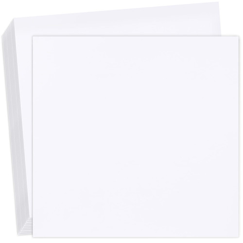 MCPINKY 60 Sheets White Cardstock Scrapbook Paper, 12 x 12inch Card Stock Paper Construction Paper for Crafts Printer Invitations Card Making